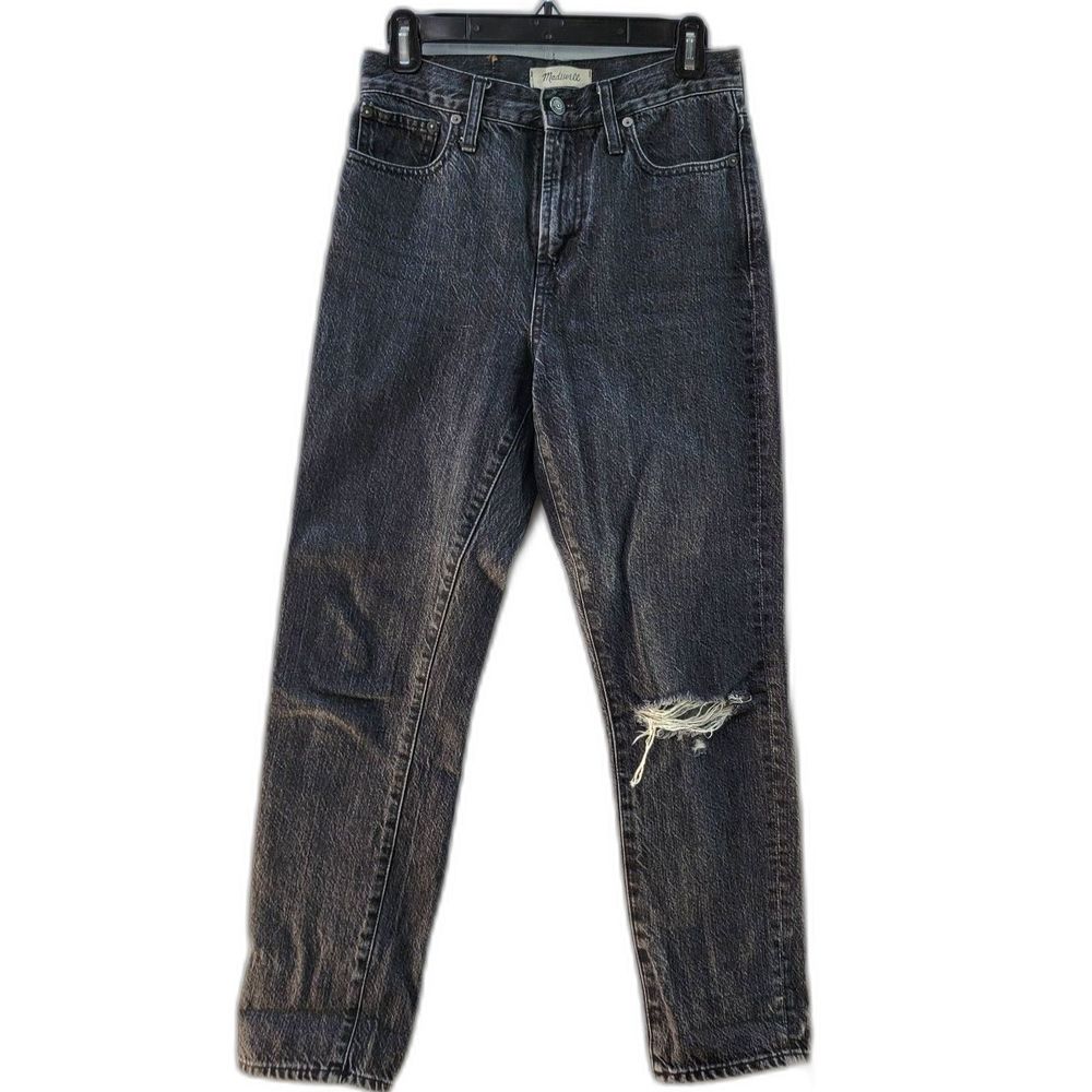 Madewell Faded Black The Perfect Vintage Distressed High Rise Waist Jeans 26
